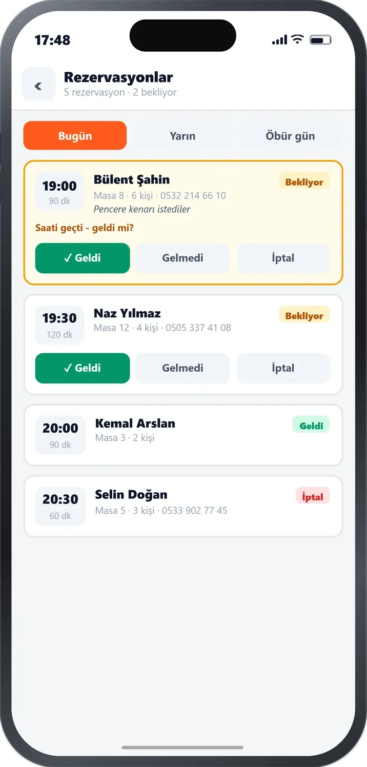 Mubipos Mobil - rezervasyonlar